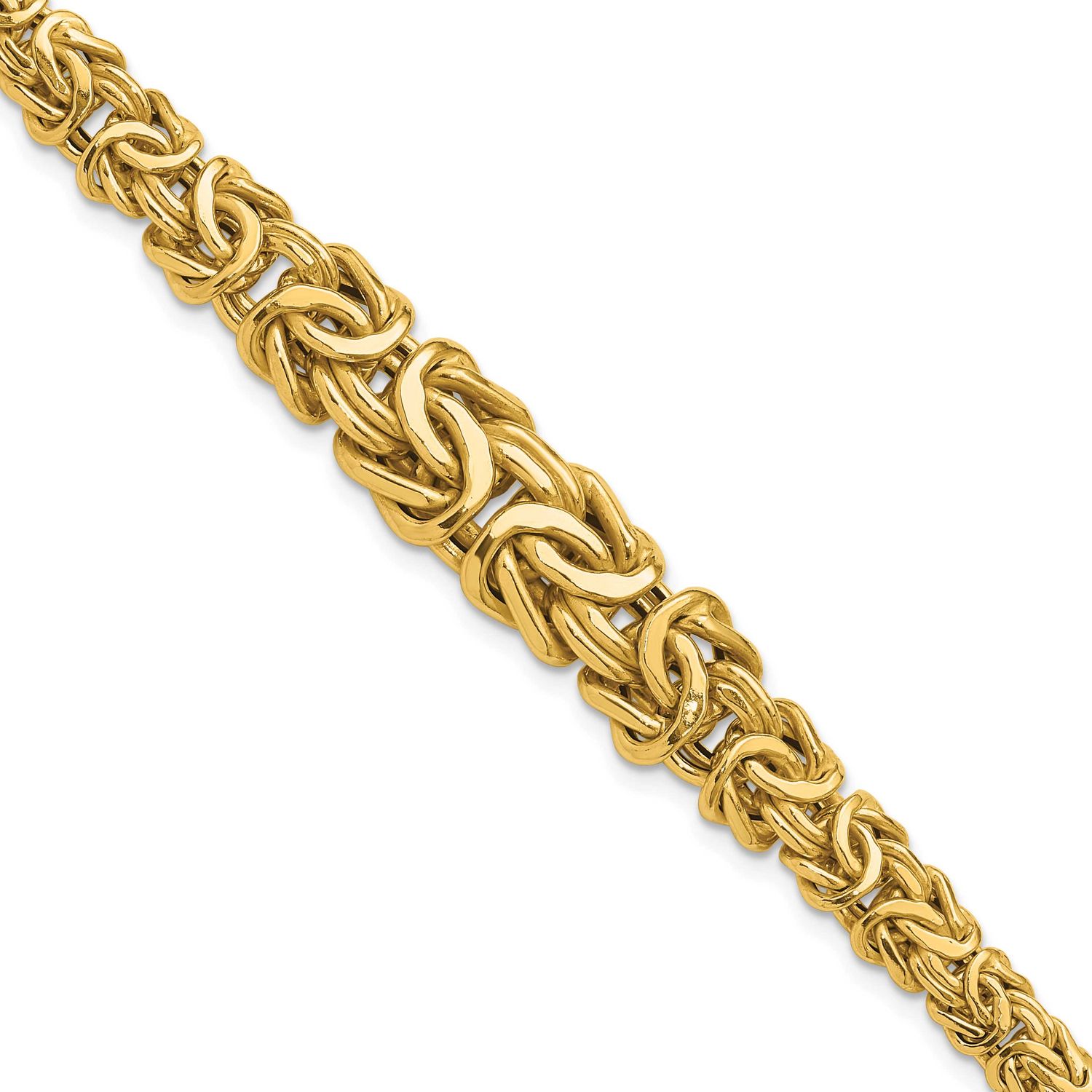 Byzantine Graduated Bracelet 14k Gold Polished LF1986-7.5 196904273548