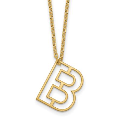 Cut-Out Initial Slide Necklace 10k Gold 10XNA1474Y/B