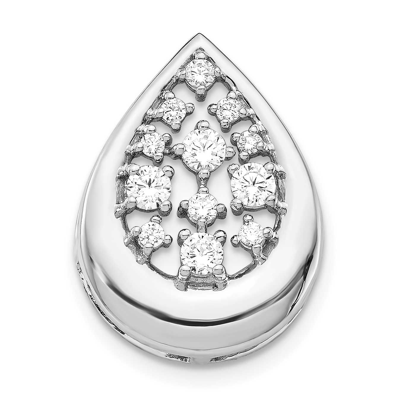 3/8Ct. Diamond Fancy Teardrop Pendant 14k White Gold PM4386-038-WA 883957510439