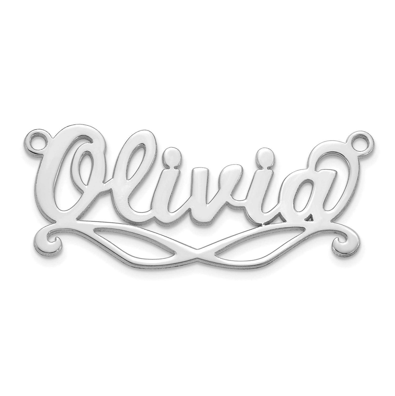 Sunglass Name Plate Sterling Silver Rhodium-plated XNA1497SS
