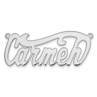 Polished Name Plate 10k White Gold 10XNA126W 191101092053