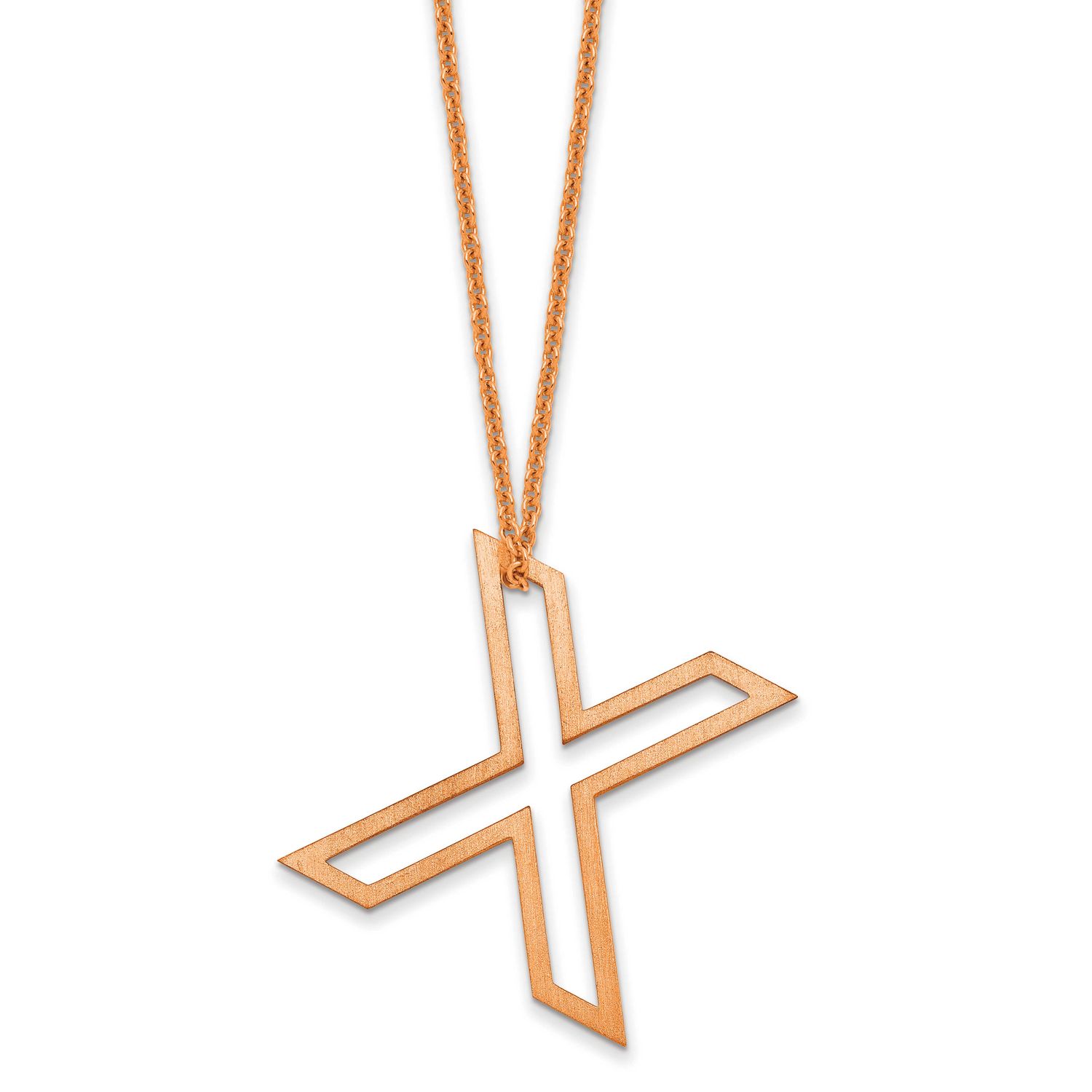 Cut Out Slide Initial x Necklace 14k Rose Gold XNA1474R/X