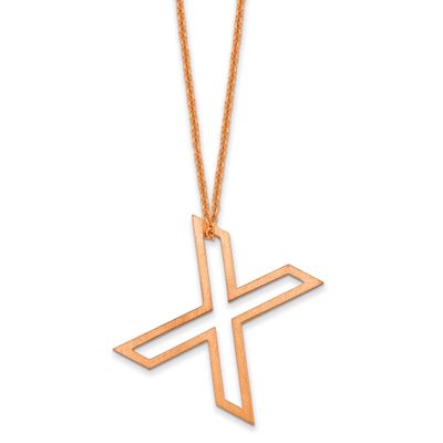 Cut Out Slide Initial x Necklace 14k Rose Gold XNA1474R/X
