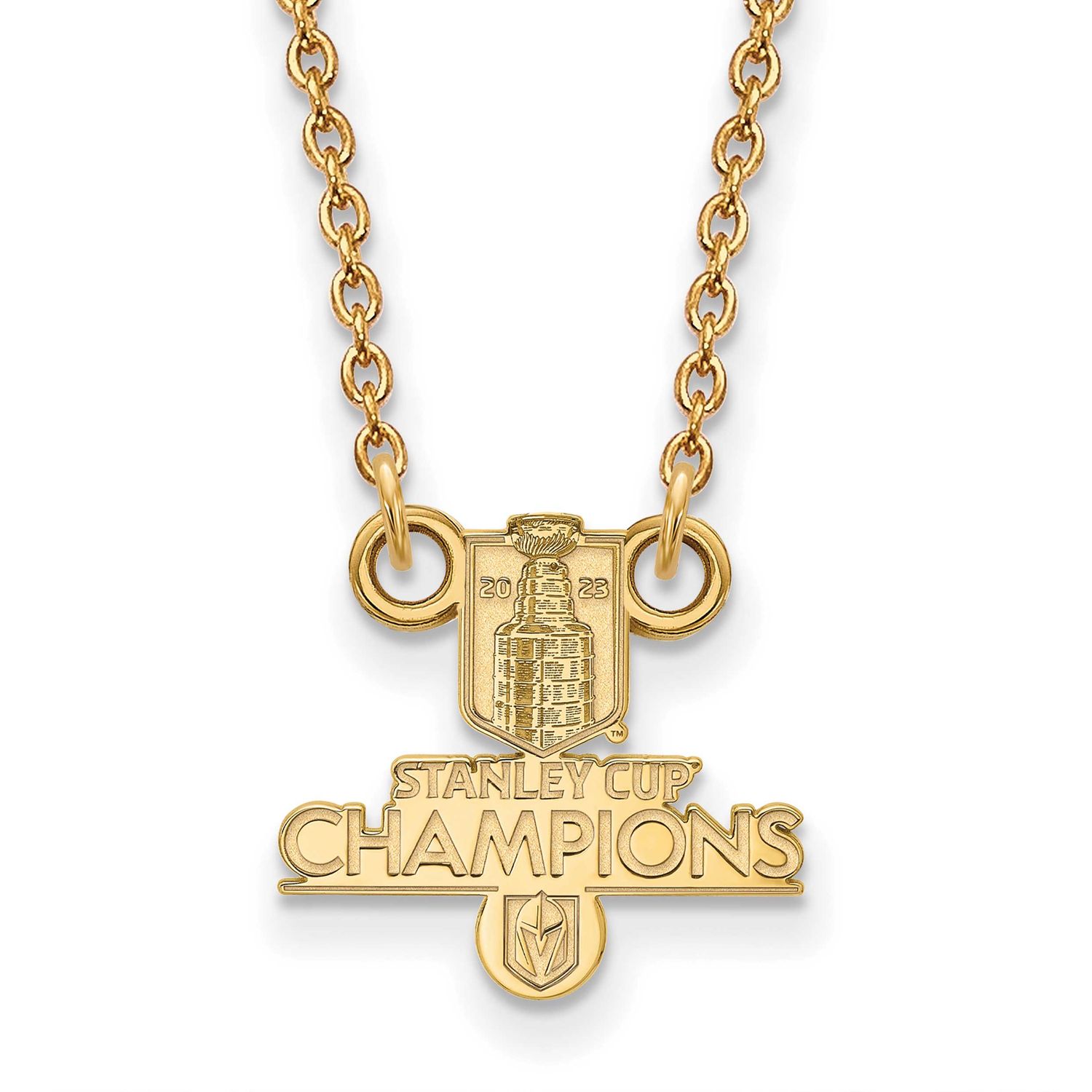 2023 Stanley Cup Champions Vegas Golden Knights Small Pendant with Necklac Gold-plated GP004VGK23