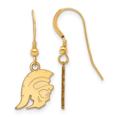 Ss University of Southern California Small Dangle Earrings Wire Gold-plated GP057USC 191101777837