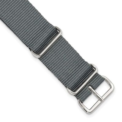 Debeer 18mm One-Piece Grey Military Ballistic G10 Nylon with Silver-Tone Buckle 10.75 Inch Watch Ba…