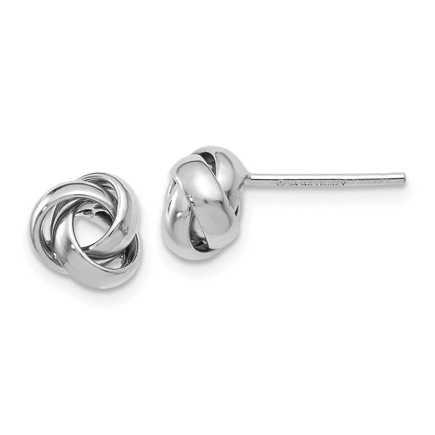Polished Post Earrings 10k White Gold 10LE649W