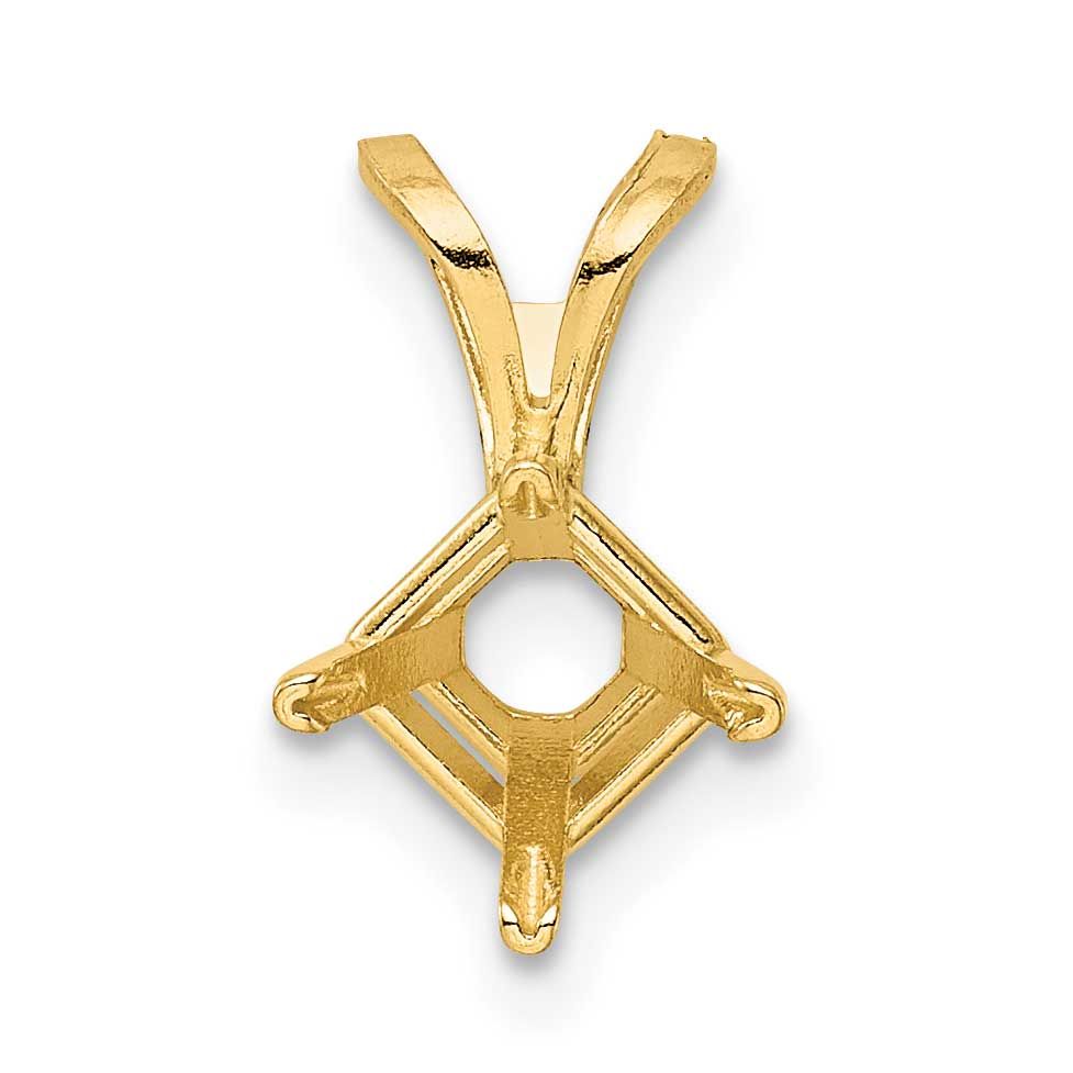 Princess 4-Prong Truseatr 3.5mm Pendant Setting 14k Gold YG2767-3