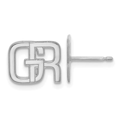Interlocking Initial Earrings 14k White Gold XNE157W
