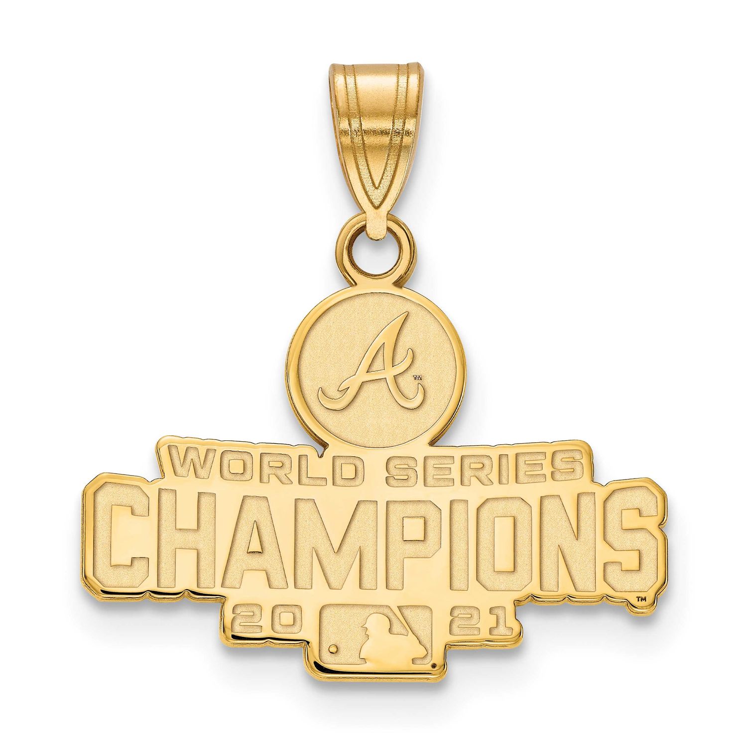 2021 World Series Champions Atlanta Braves Medium Pendant Gold-plated GP002BRA21 883957952413