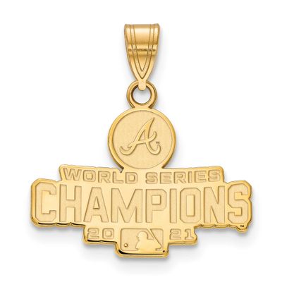 2021 World Series Champions Atlanta Braves Medium Pendant Gold-plated GP002BRA21 883957952413