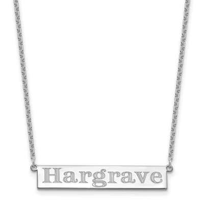 7-9 Letter Name Bar Necklace Sterling Silver Rhodium-plated XNA1526SS