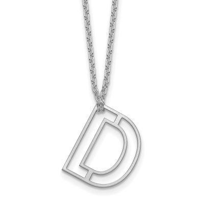 Cut Out Slide Initial D Necklace Sterling Silver XNA1474SS/D