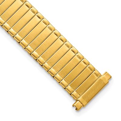 Debeer 12-16mm Ladies Satin and Polished Gold-Tone Thin-Flexo Link 6 Inch Watch Band EL893