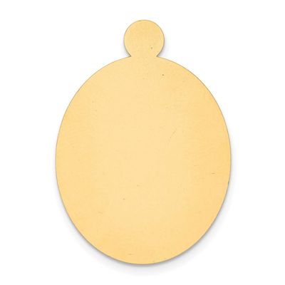 Oval with Eyelet Stamping 14k Gold YG1093/18
