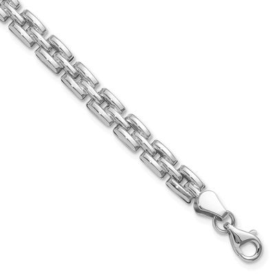 Fancy Link Bracelet 14k White Gold Polished LF1774W-7.5 196904315163