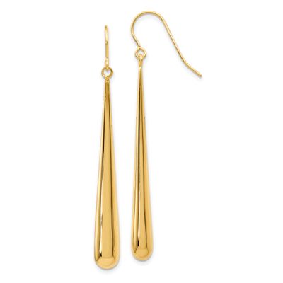 Shepherd Hook Earrings 10k Gold Polished 10LE657