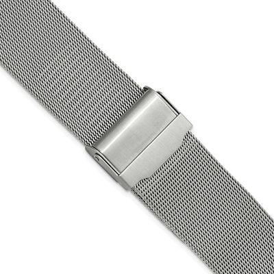 Debeer 18mm Fine Mesh with Deployment Clasp 8 Inch Watch Strap Stainless Steel BA578-18