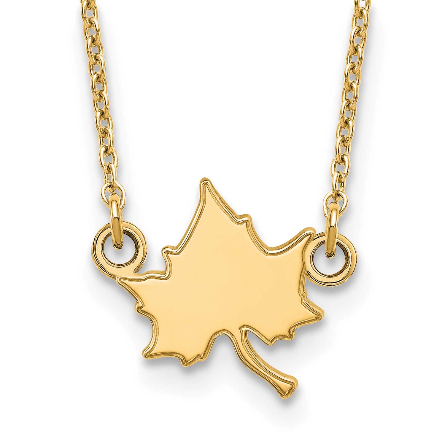 Indiana State University I-S Small Pendant 18 Inch Necklace Sterling Silver Gold-plated GP010ISU-18…