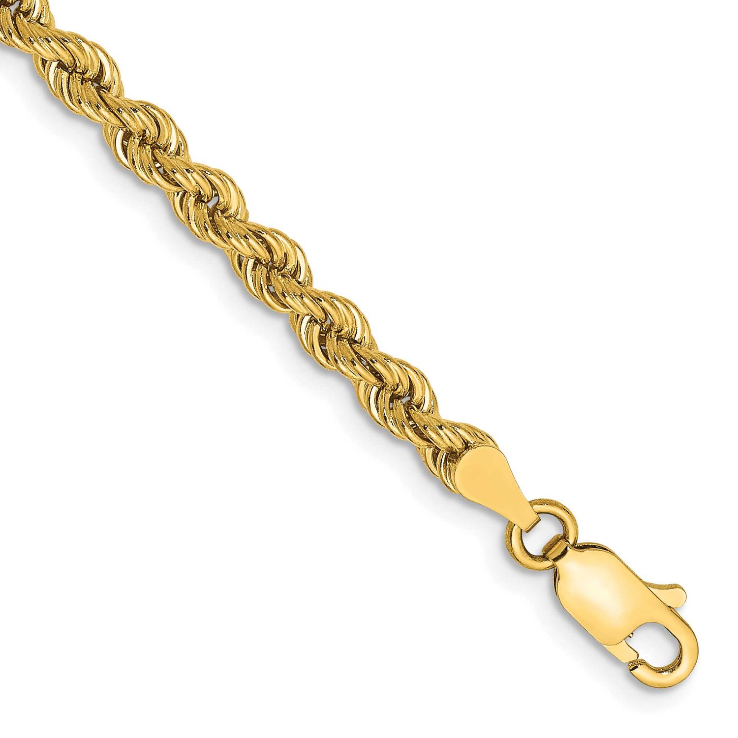 3.65mm Regular Rope Chain 8 Inch 14k Gold 7336-8 196904329146