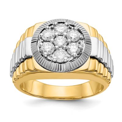 Aa Diamond Men&#39;s Ring 14k Two-tone Gold RM5840-100-YWA