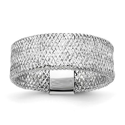 White Rhodium-Plating Stretch Ring 10k Gold 10LR106 196904289624