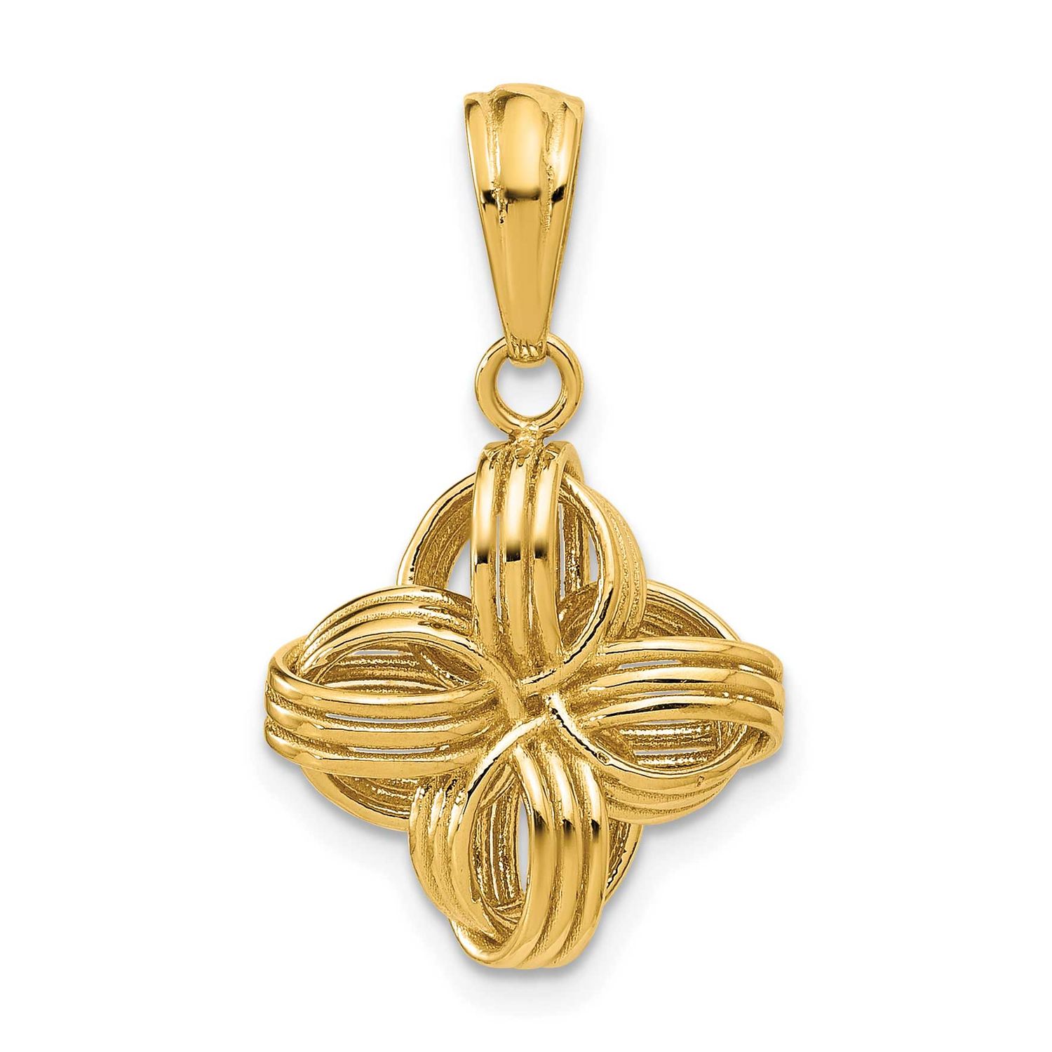 Fancy Pendant 14k Gold Polished LF2113