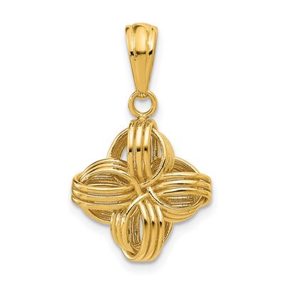 Fancy Pendant 14k Gold Polished LF2113