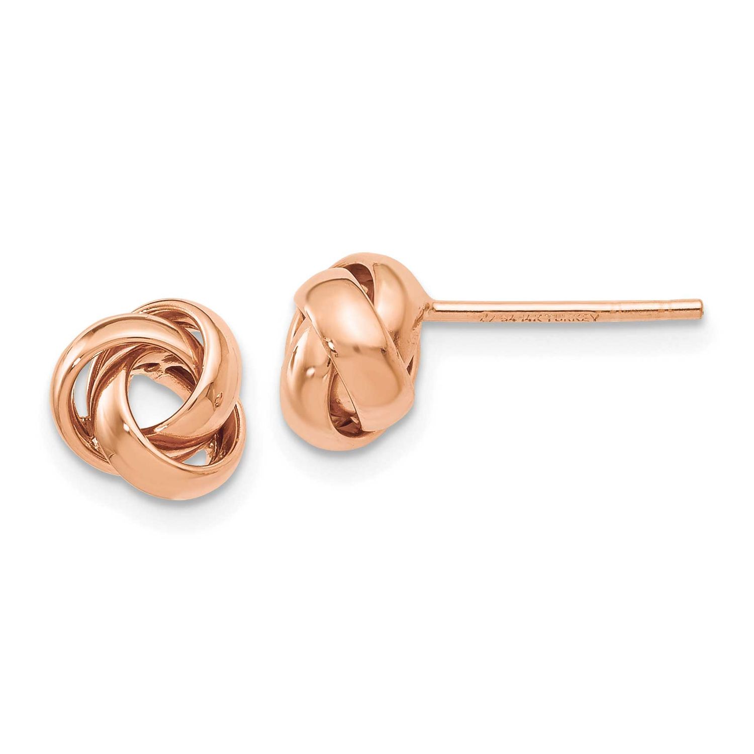 Polished Post Earrings 10k Rose Gold 10LE649R