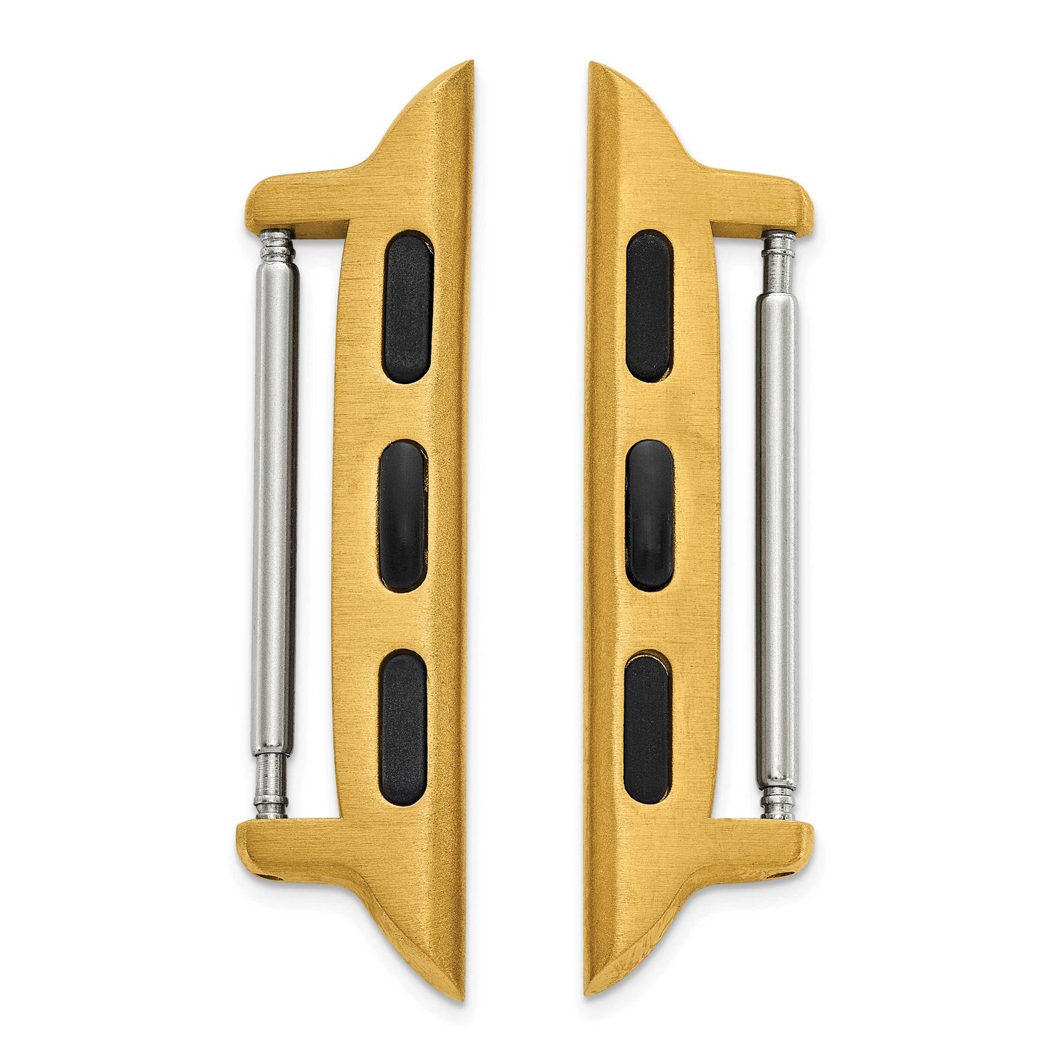 Set of Two 42mm Stainless Steel Yellow Ip-Plated Apple Watch Adapter For 22mm Watch Band AWBY42-22 …