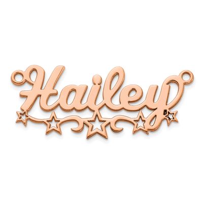 Cut-Out Stars Name Plate 14k Rose Gold XNA1500R