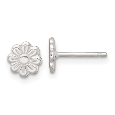 Flower Children&#39;s Post Earrings Sterling Silver Polished QE18268