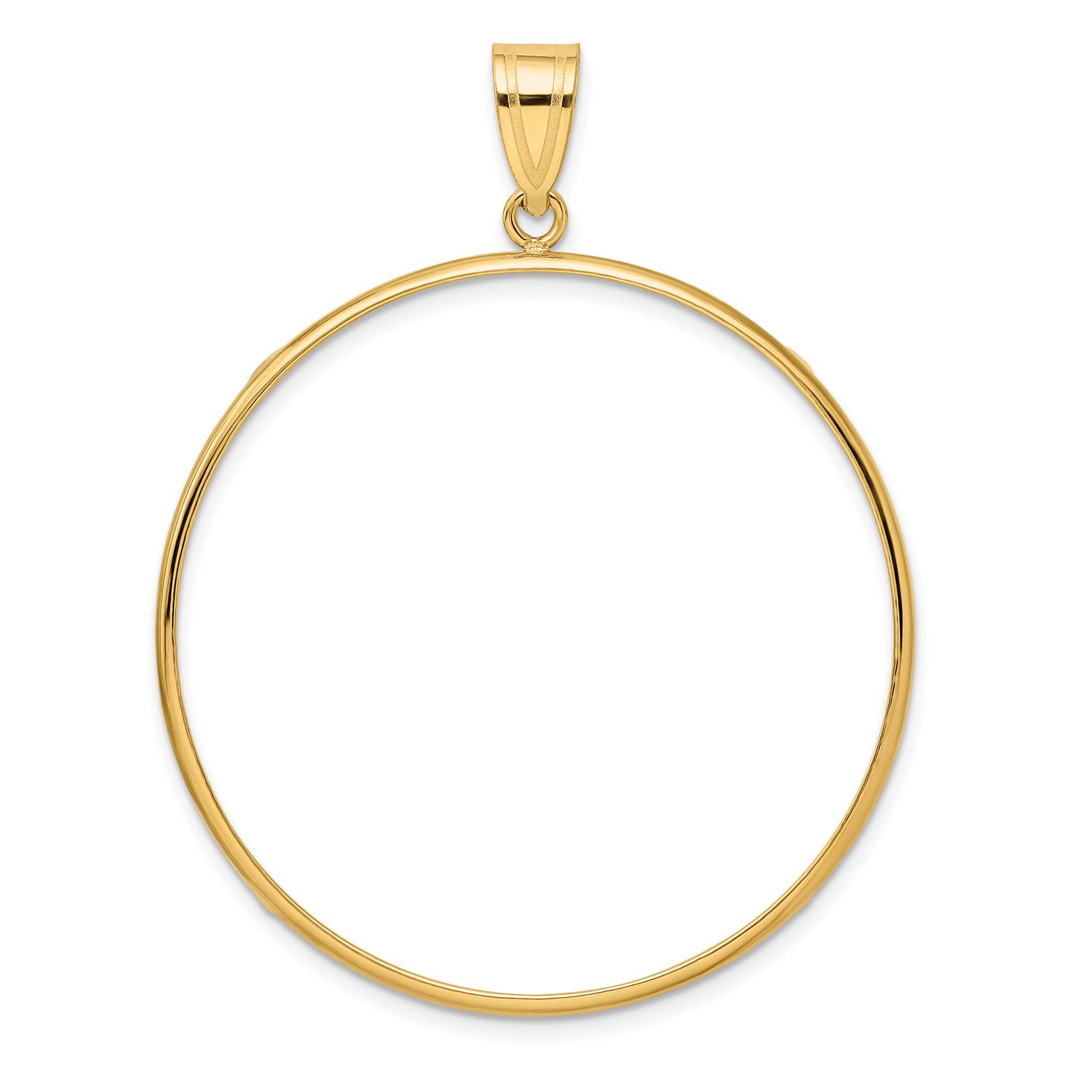 39.5mm Prong Coin Bezel Pendant 10k Gold Polished 10C1801/39.5