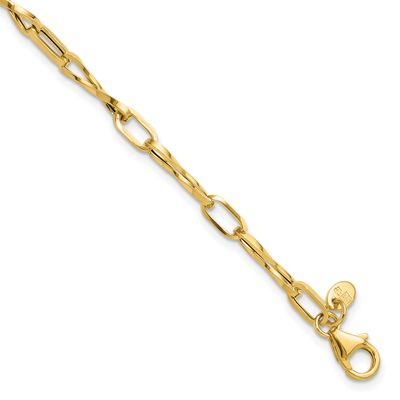 Fancy Twisted Link Bracelet 14k Gold Polished LF1835-7.5 196904258903