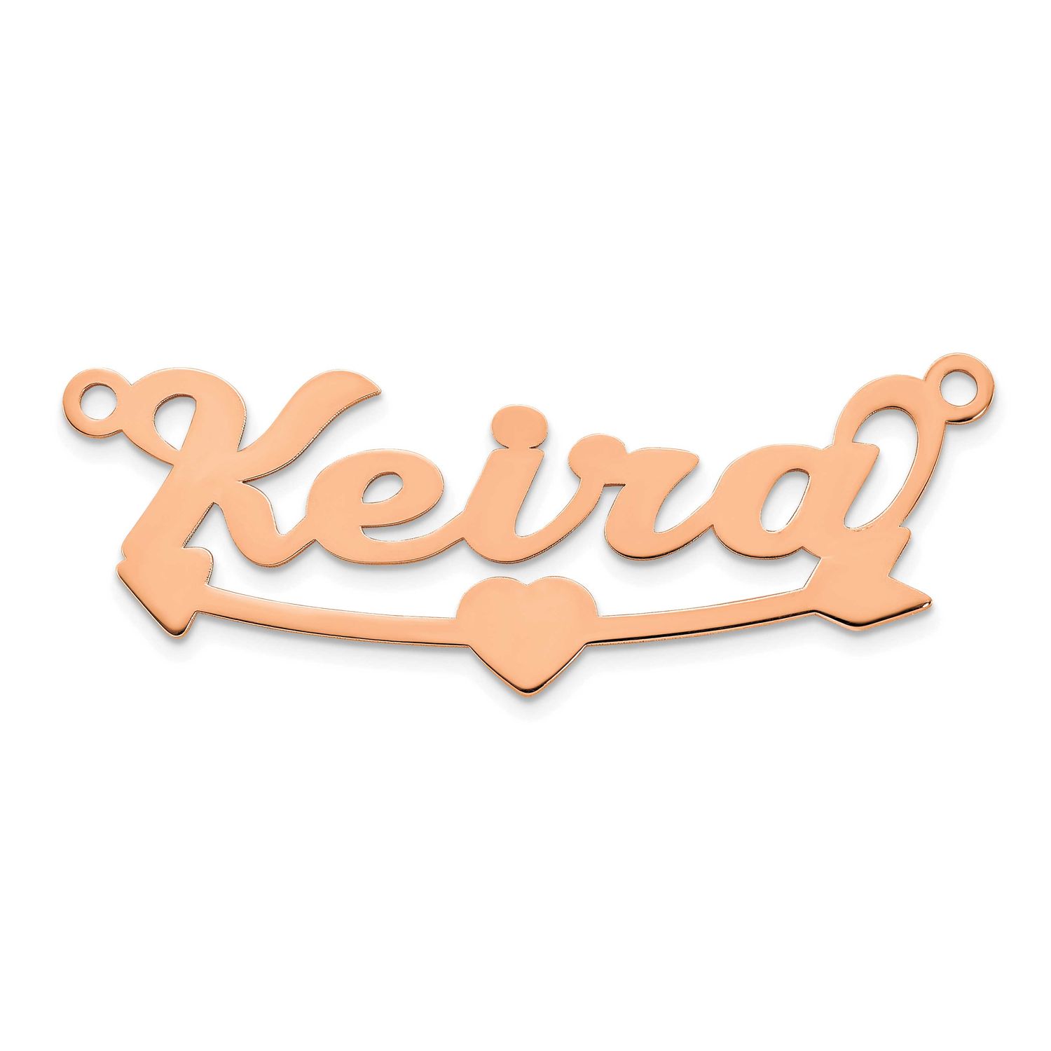 Heart and Arrow Name Plate 14k Rose Gold XNA1492R