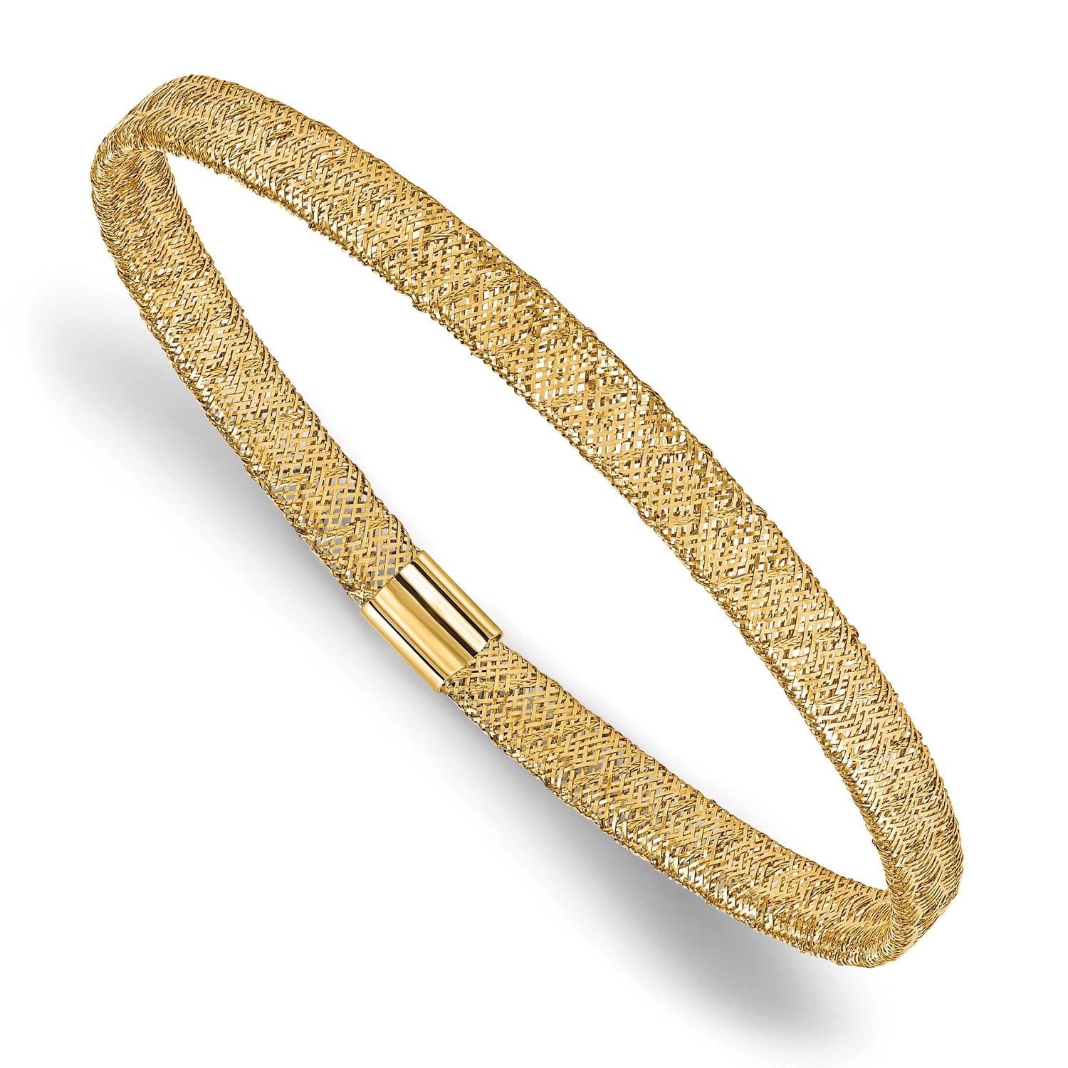 Fancy Stretch Bangle Bracelet 10k Gold 10LF669 196904289679