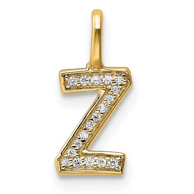 Diamond Letter Z Initial Pendant 14k Gold PM8367Z-006-YA