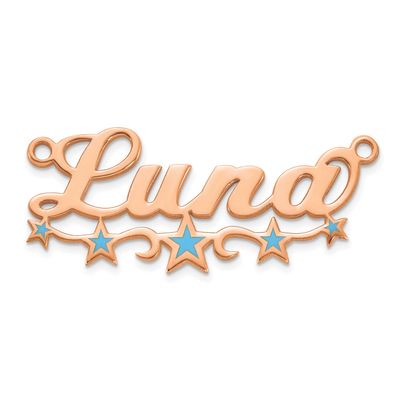 Epoxy Stars Name Plate 14k Rose Gold XNA1499R