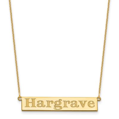 7-9 Letter Name Bar Necklace 10k Gold 10XNA1526Y