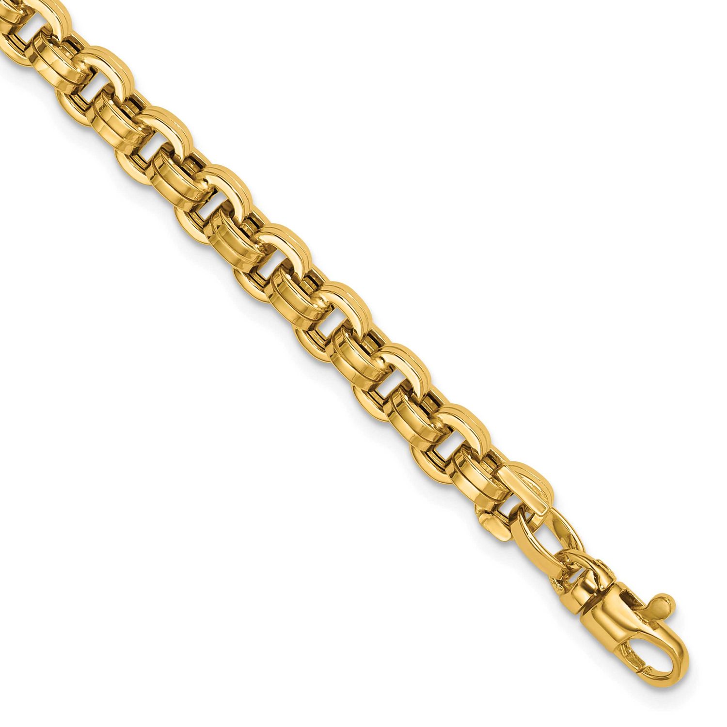 Fancy Link Bracelet 14k Gold Polished LF2143-7.5 196904317495