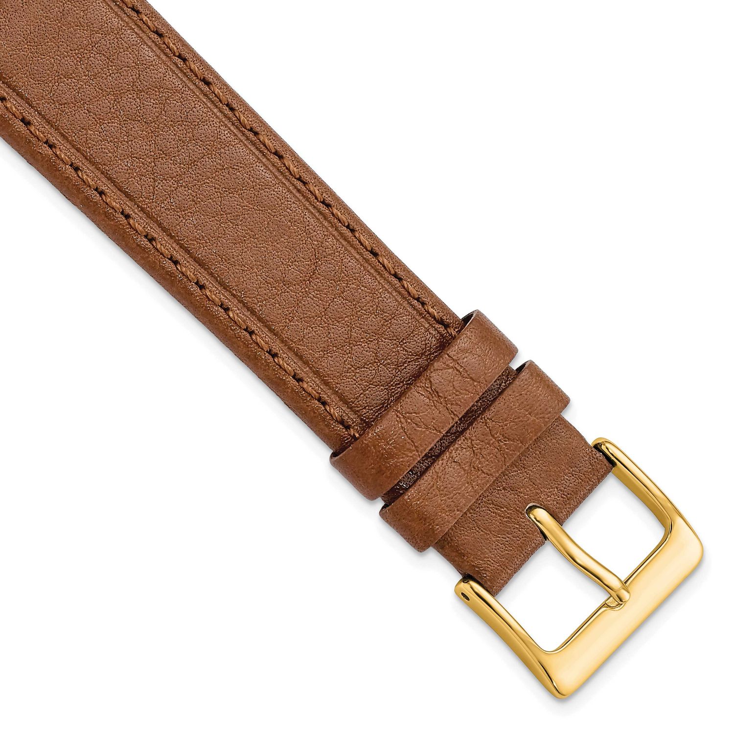 Debeer 20mm Havana Brown Genuine Calf Leather with Gold-Tone Buckle 7.5 Inch Watch Band BAY360-20 1…