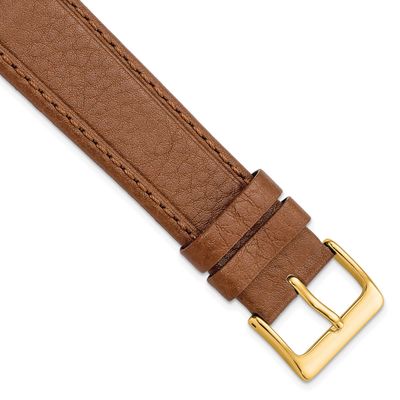 Debeer 20mm Havana Brown Genuine Calf Leather with Gold-Tone Buckle 7.5 Inch Watch Band BAY360-20 1…