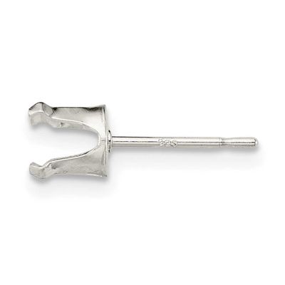 Round 4-Prong Snap-In 3.0mm Earrings Setting Sterling Silver SS3005-3