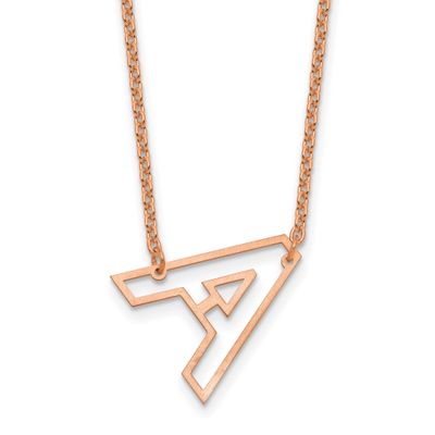 Sideways Cut-Out Initial A Necklace 14k Rose Gold XNA1473R/A