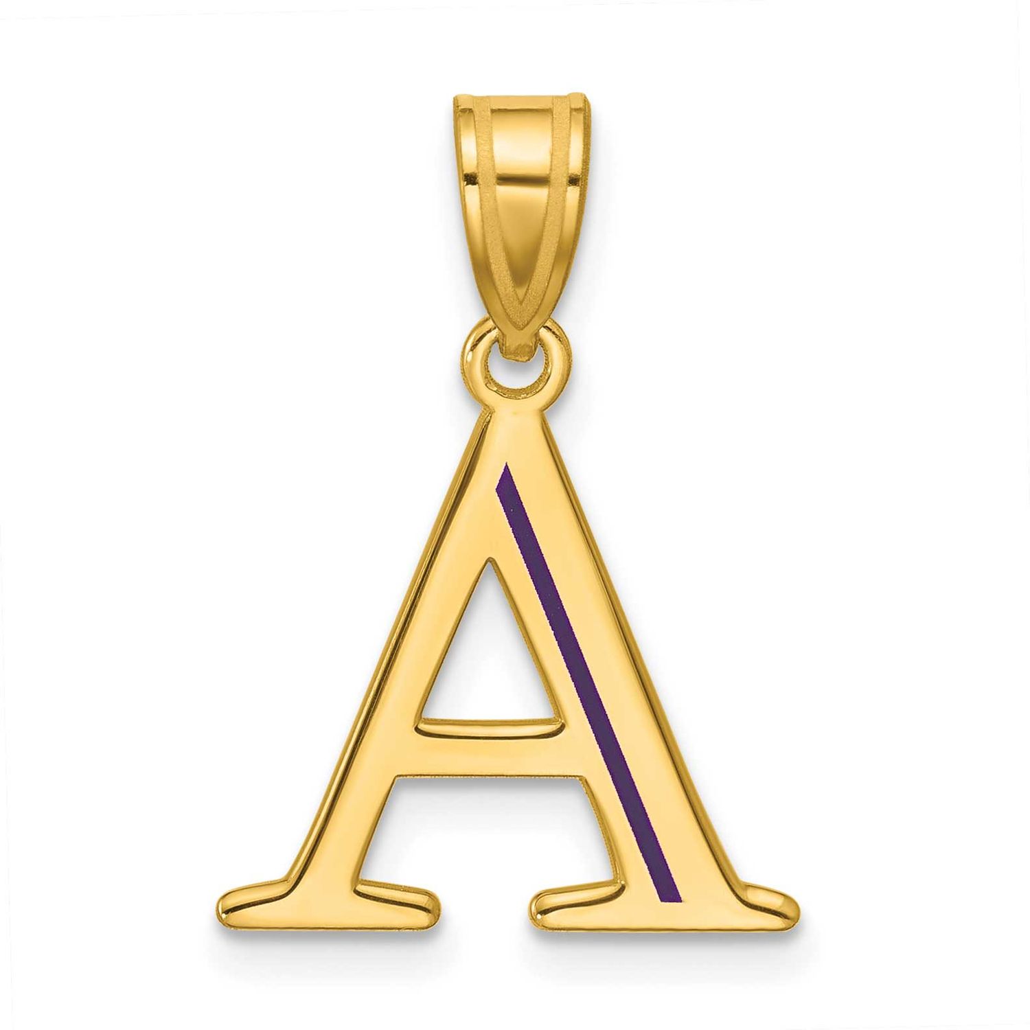 Line Epoxy Initial Pendant 14k Gold XNA1471Y