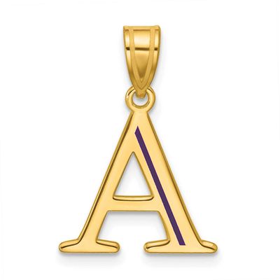 Line Epoxy Initial Pendant 14k Gold XNA1471Y