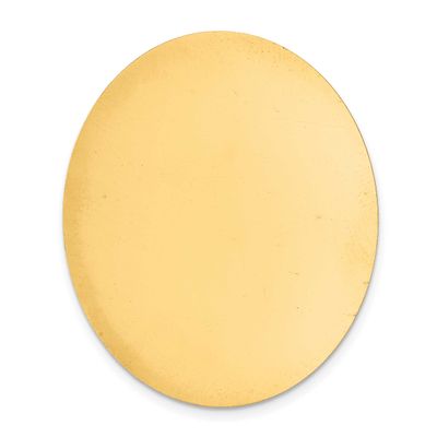 Oval Stamping 14k Gold YG1087/18