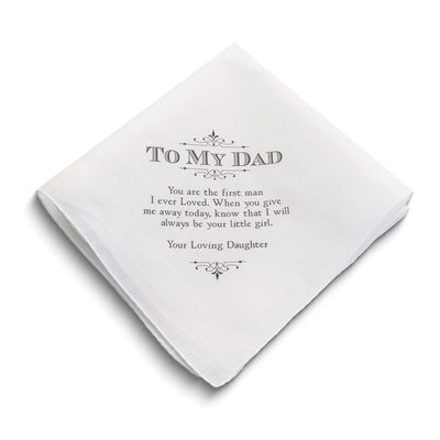 Lillian Rose To My Dad with Sentiment Cotton Hankie GM13627 710309411192