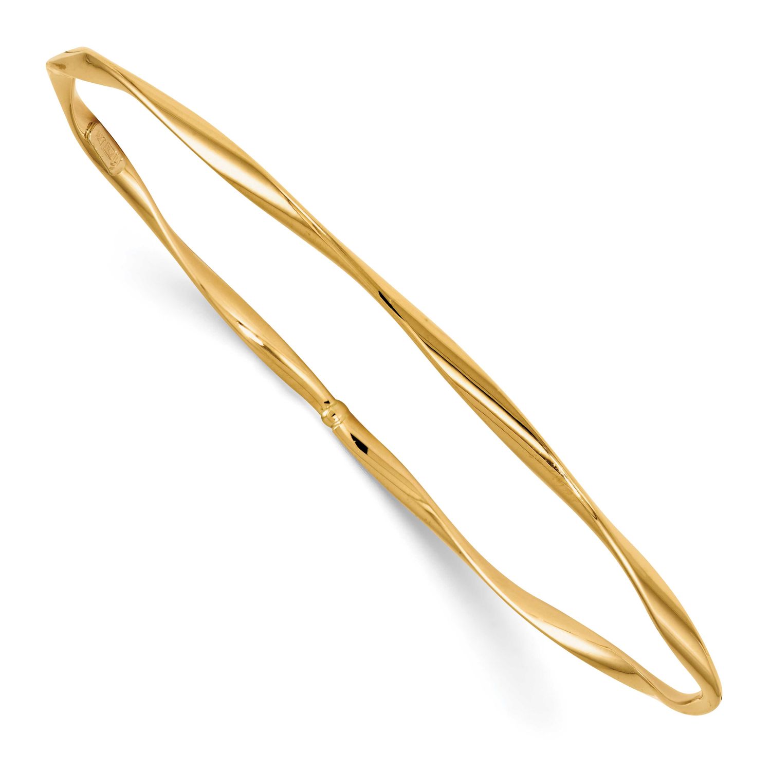 Twisted Slip-On Bangle 10k Gold Polished 10LF675