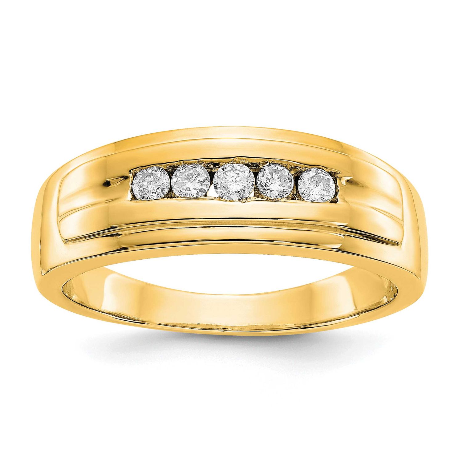 Diamond Mens 5-Stone Ring 14k Gold RM5788-025-YA 883957313023
